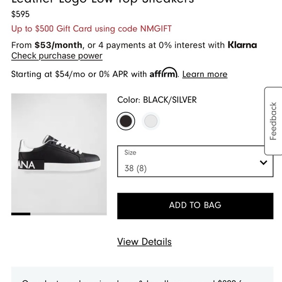 Dolce & Gabbana Black and White Sneakers